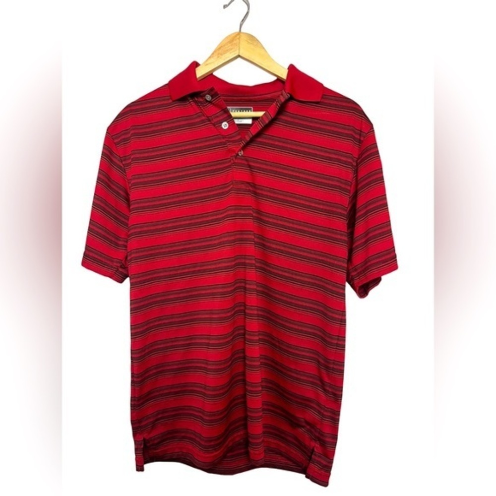 PGA TOUR GOLF MENS SHORT SLEEVE‎ POLO RED SIZE SMALL